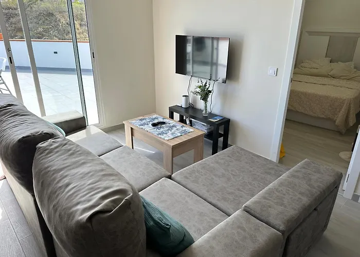 公寓 New Modern Apartment, Scandinavian Style, Ocean View, Huge Terrace 伊科德·德·洛斯·维诺斯